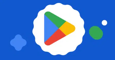 Imagem ilustrativa da Google Play Store com smartphone e cores da marca