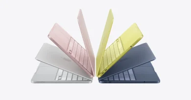 MacBook Neo colorido em quatro versões de cores