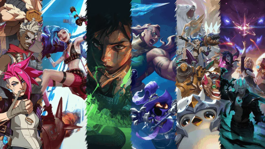 Imagem promocional mostrando diferentes jogos da Riot Games que serão afetados pelas novas regras de idade