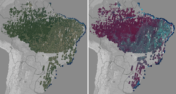 Mapa do Brasil com imagens de alta resolução do Google Earth
