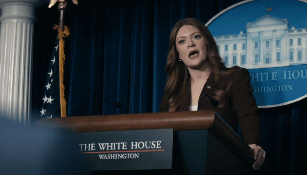 Ashley Barrett em reunião na Vought, The Boys 5ª temporada