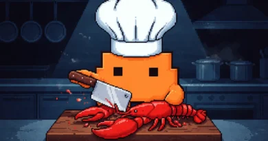 Imagem gerada por IA mostrando Claude cortando garras de uma lagosta vermelha