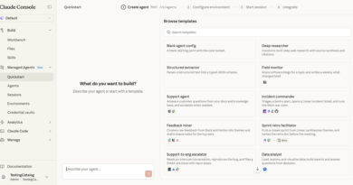 Interface da Claude Platform mostrando o painel de controle dos Claude Managed Agents, com visual moderno e elementos técnicos detalhados