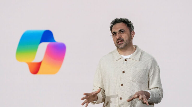 Mustafa Suleyman, CEO da Microsoft AI, durante evento na sede da empresa.