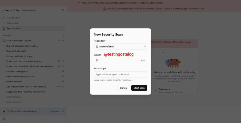 Painel de relatórios de vulnerabilidades em Claude Security