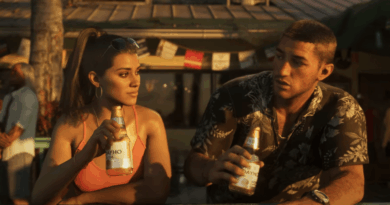 Imagem de personagens do GTA 6 segurando garrafas, representando os protagonistas Lucia e Jason