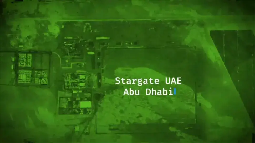 Imagens de satélite divulgadas pelo Irã mostrando suposta localização do Stargate em Abu Dhabi