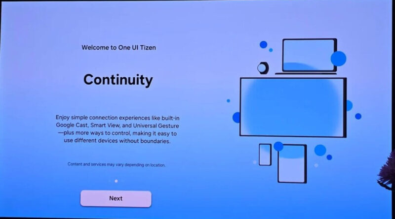 TV Samsung exibe atualização que ativa Google Cast na One UI Tizen