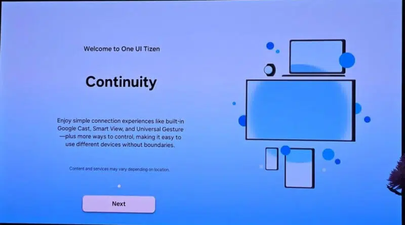 TV Samsung exibe atualização que ativa Google Cast na One UI Tizen