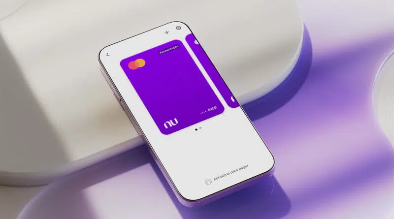Aplicativo Nubank aberto mostrando opção de pagamento por aproximação