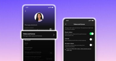 Aplicativo do Spotify com opção para desativar vídeos e Canvas